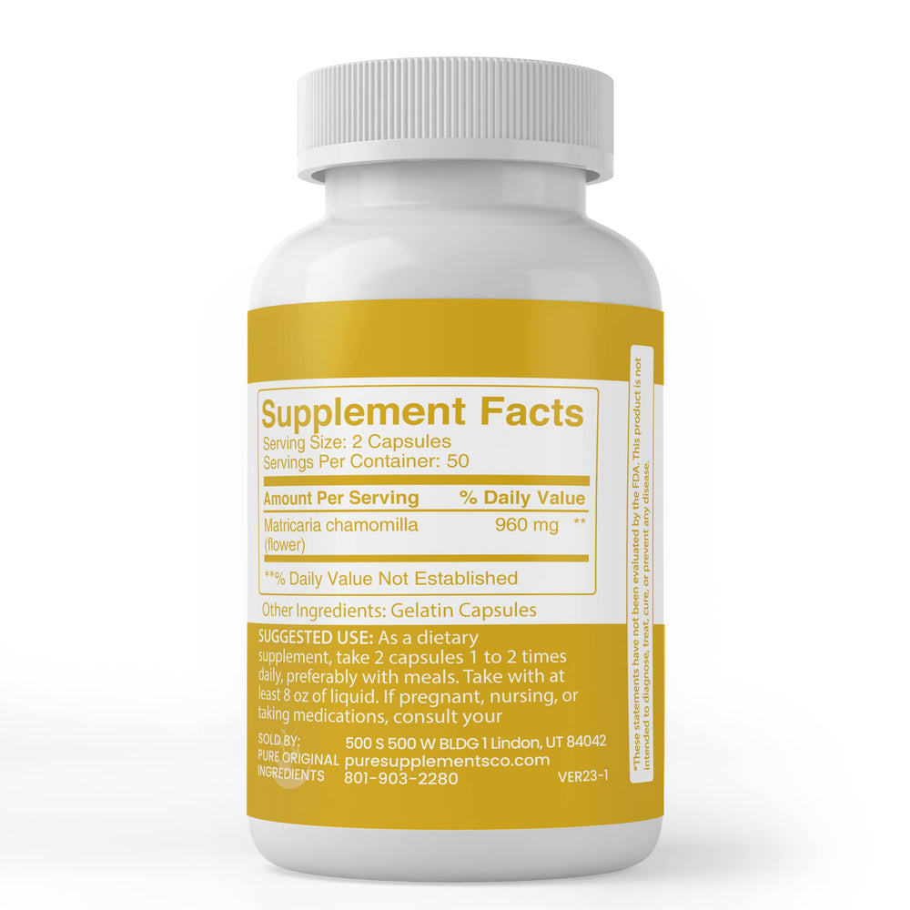No additives or fillers chamomile capsules