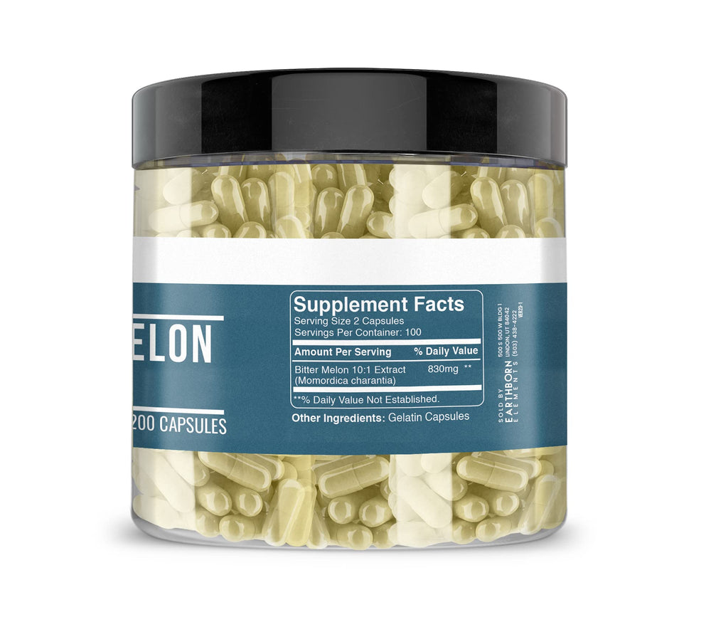 Pure and undiluted bitter melon capsule with no additives