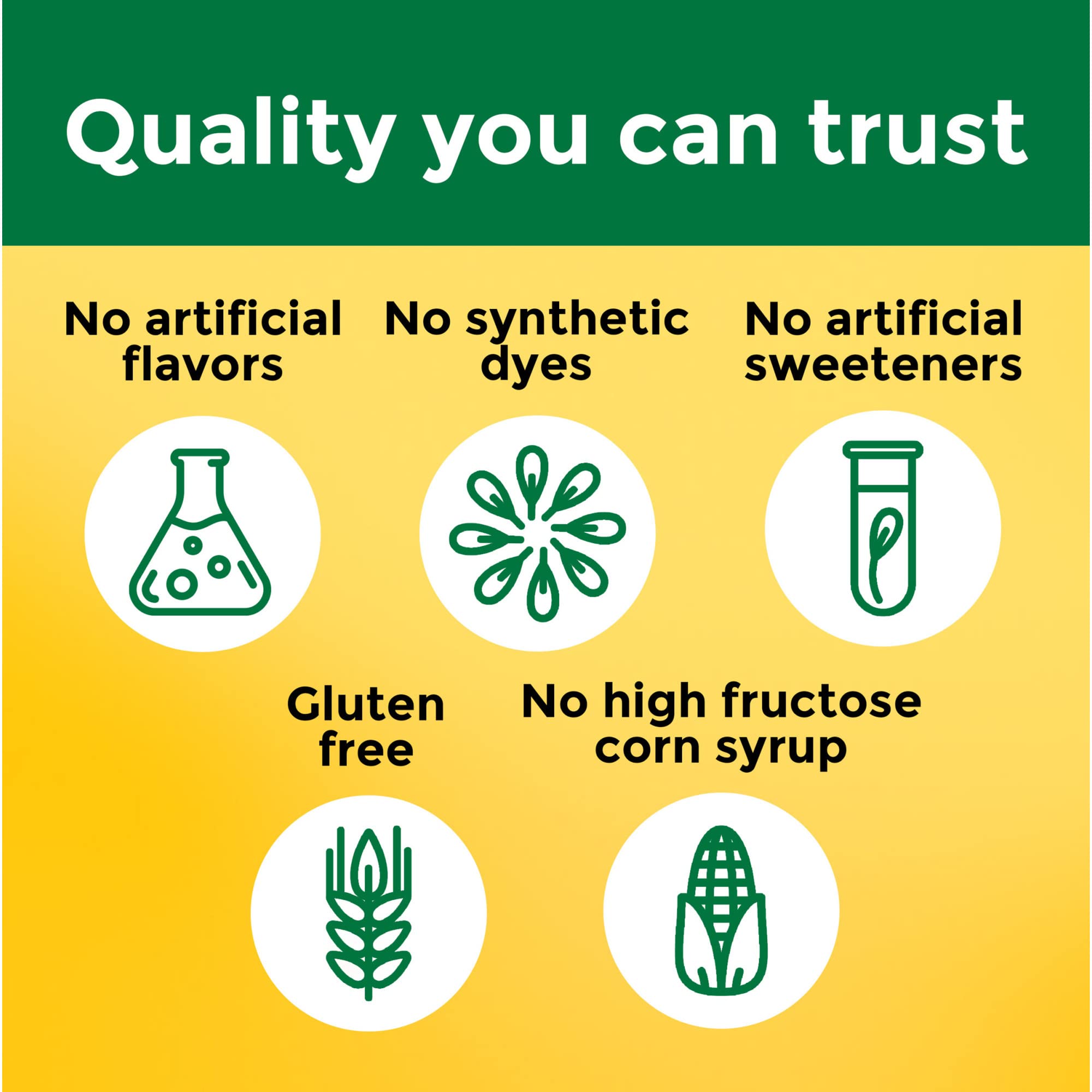 Gummies with no artificial colors or flavors