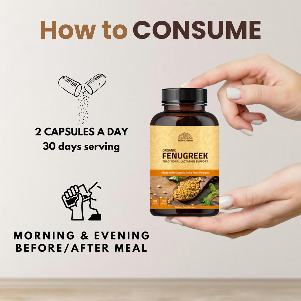 All natural fenugreek capsules with no artificial additives