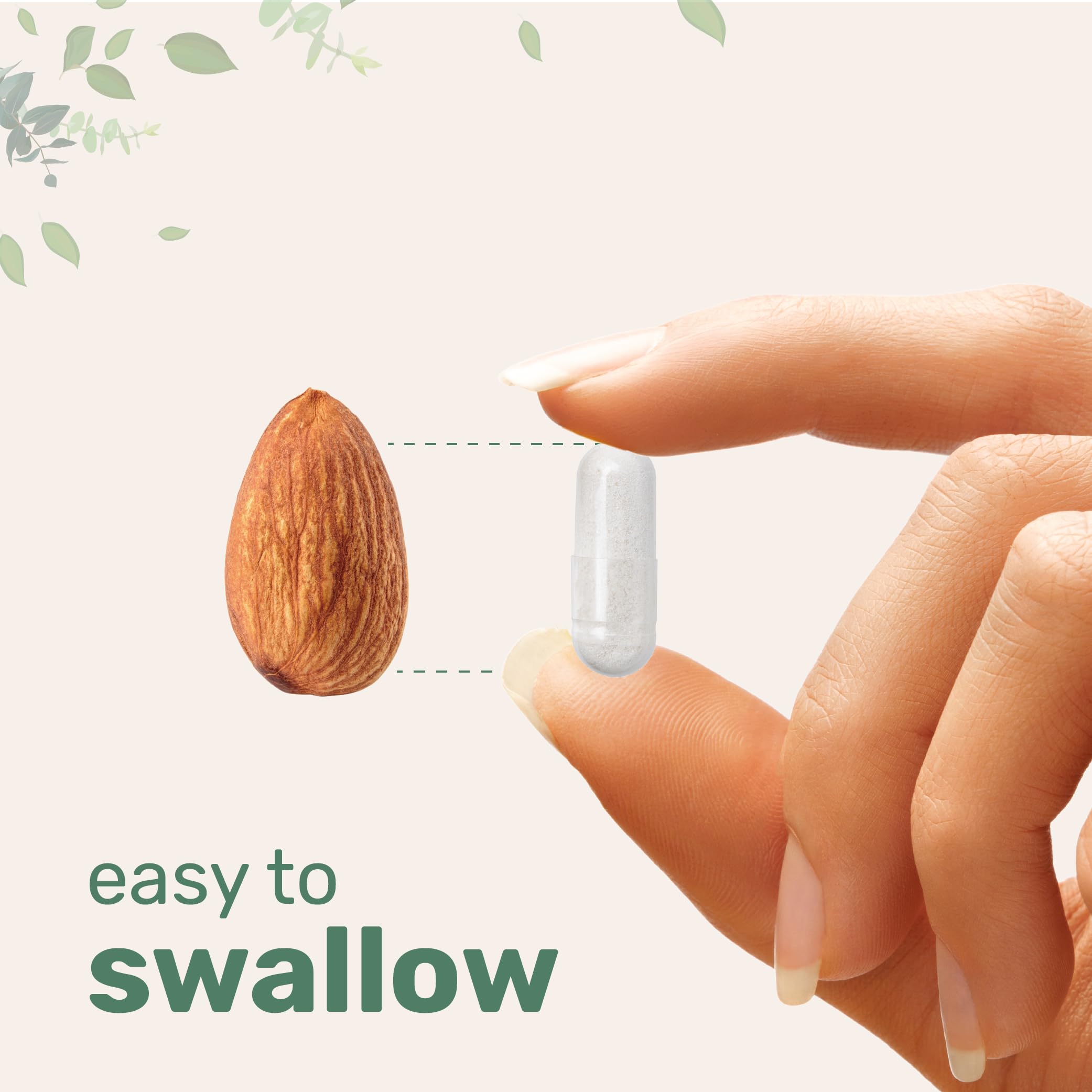Label showing no fillers and allergen free