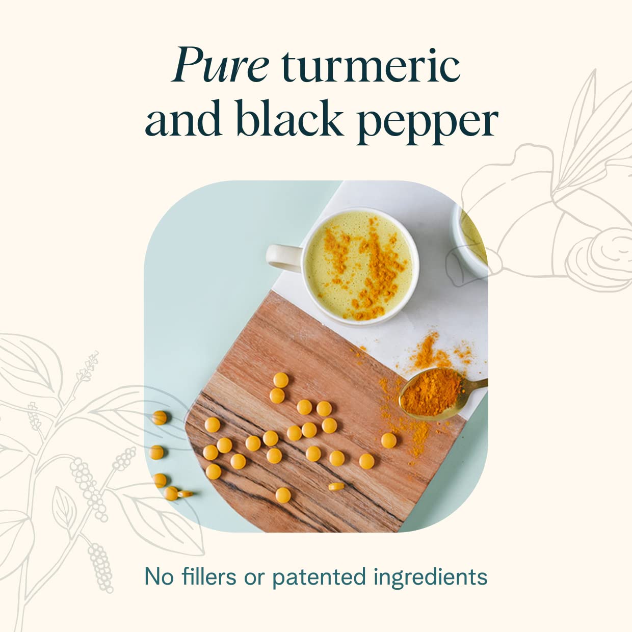 Label highlighting no fillers and vegan ingredients