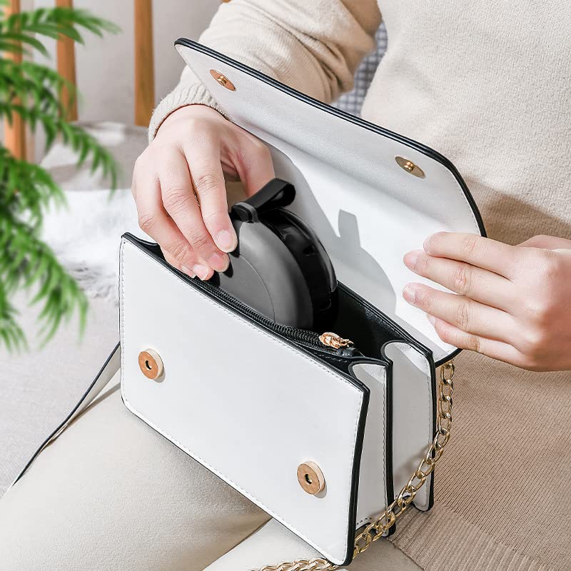 Denture case in use for on-the-go cleaning