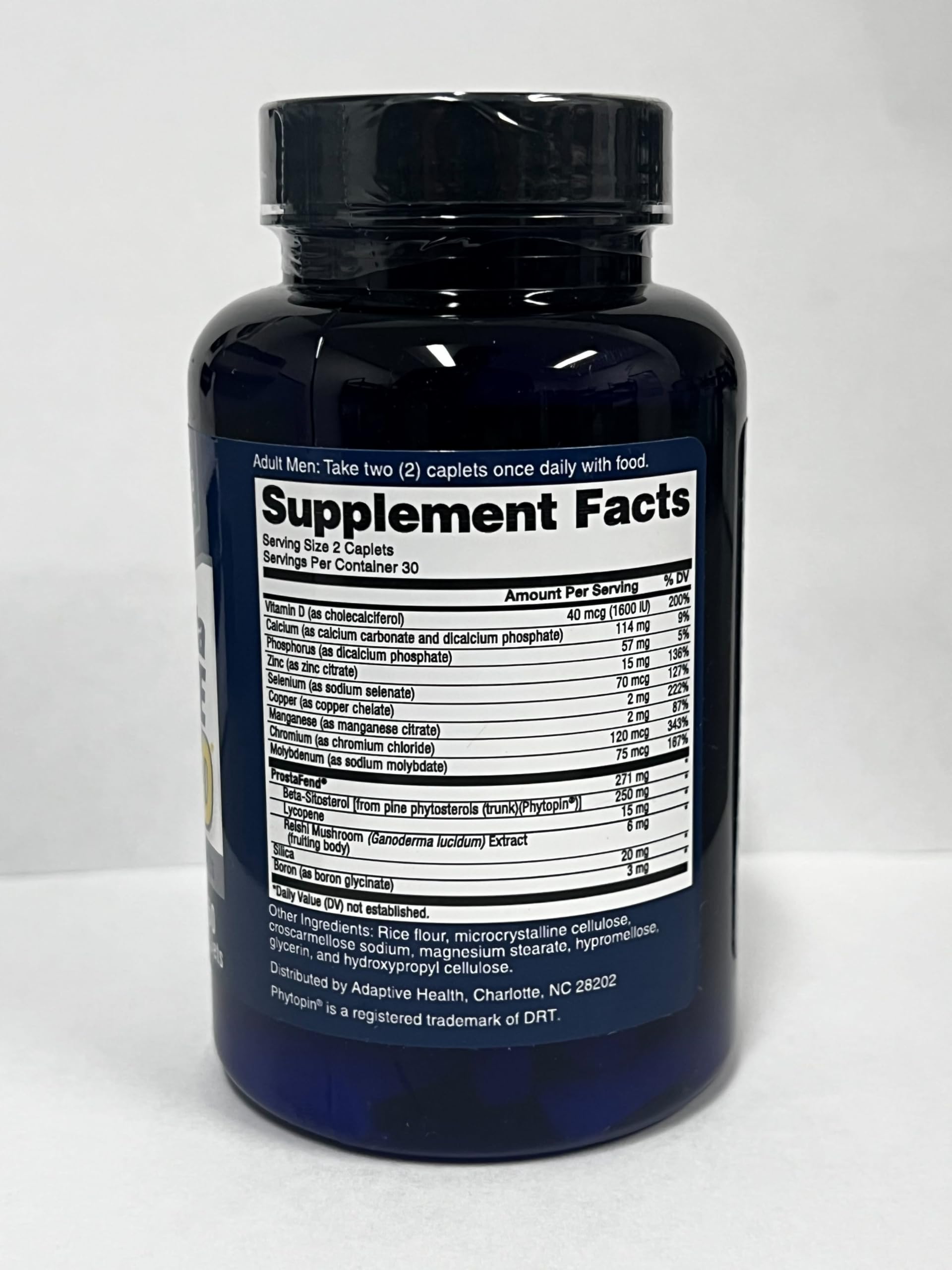 Comparison highlighting beta sitosterol vs saw palmetto