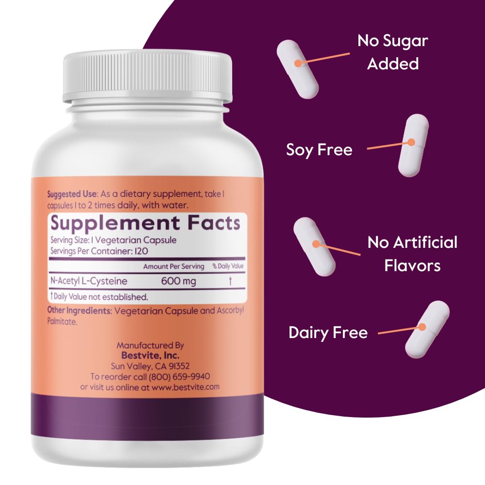 NAC 600mg capsule with no stearates