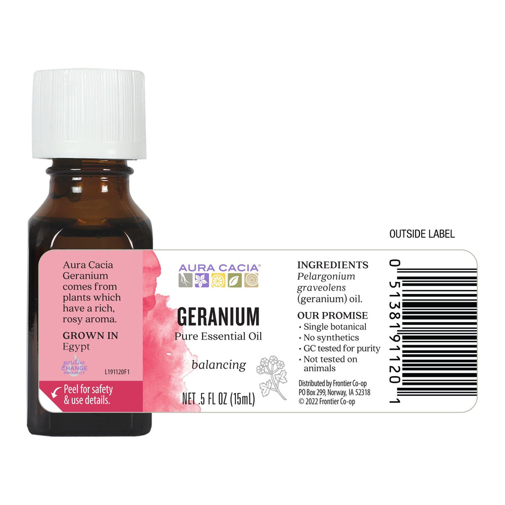 No synthetic colors or fragrances claim for geranium oil
