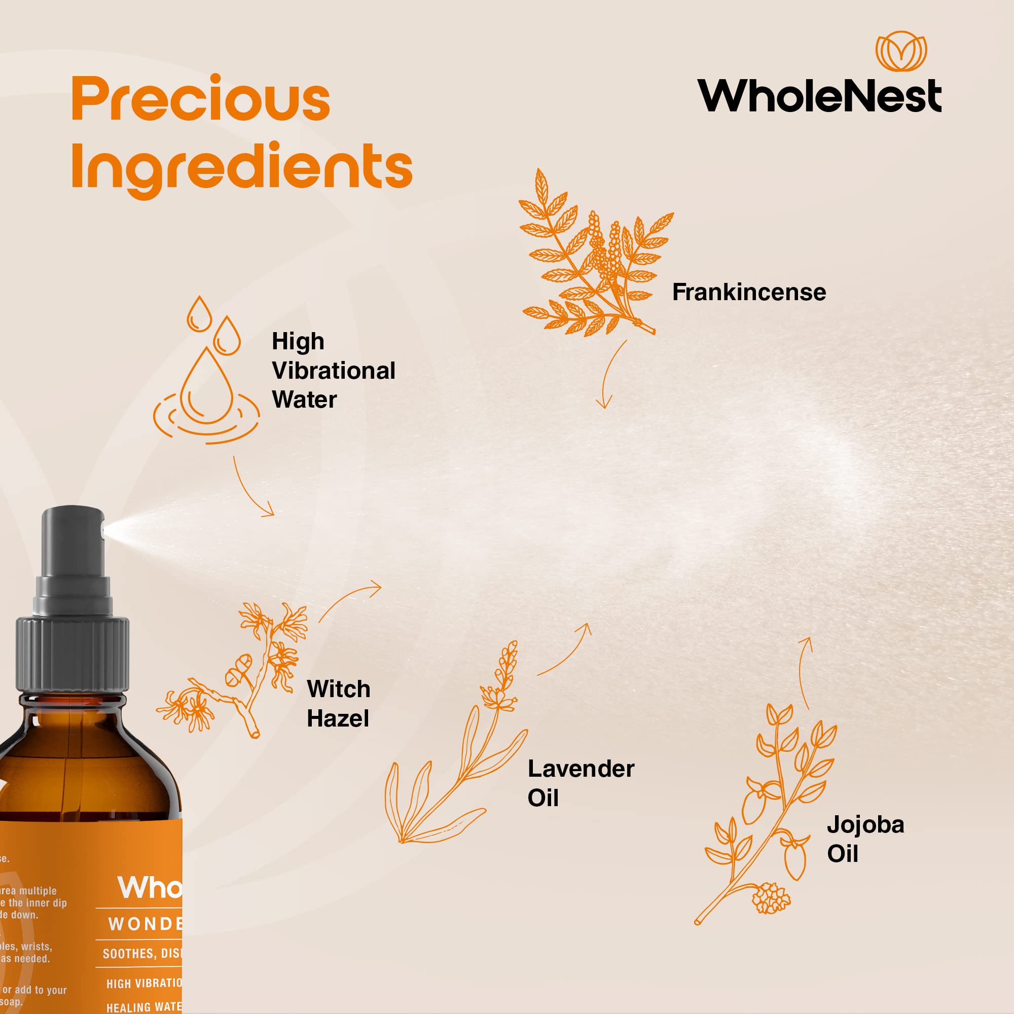 No-touch mist application on delicate areas