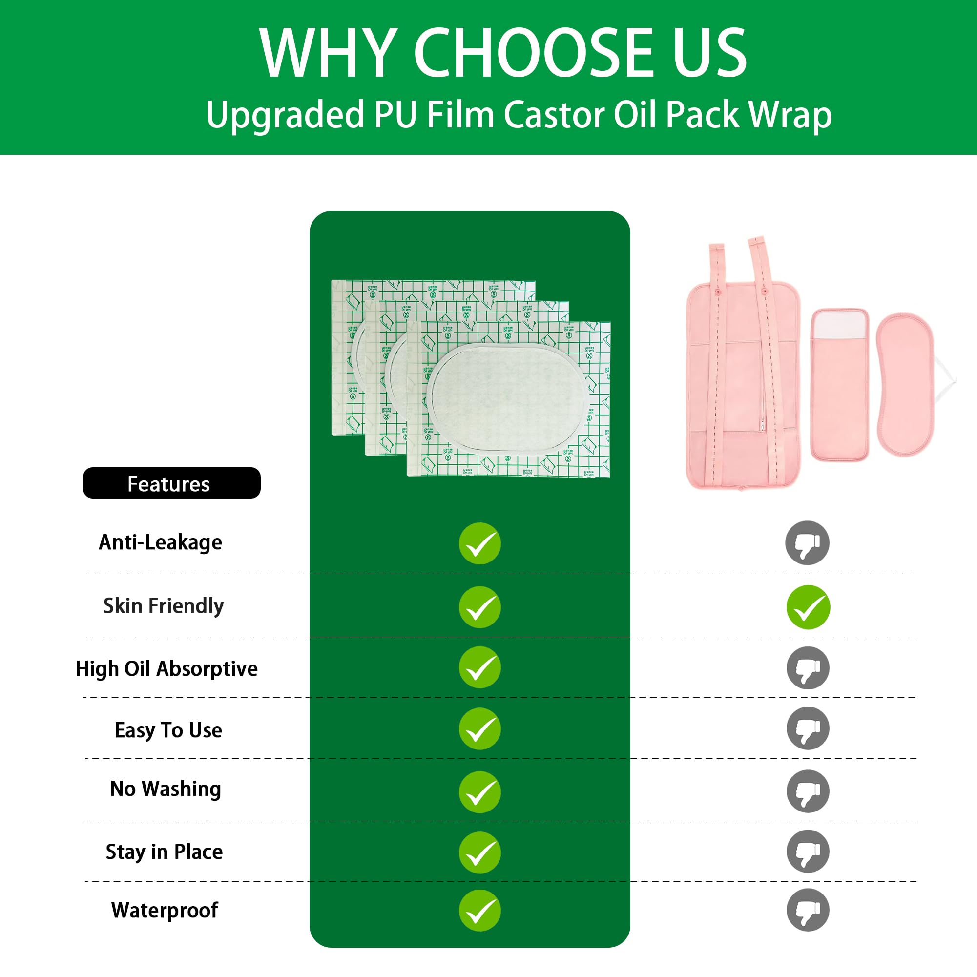 No-wash disposable wrap in use
