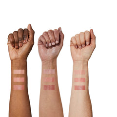 No7 dual-action tint cream texture blending on lips and cheeks.