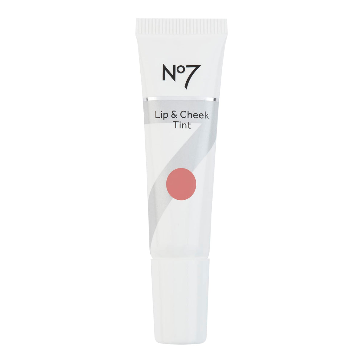 No7 Lip & Cheek Tint Coral Rose swatch on skin for a natural rosy glow.