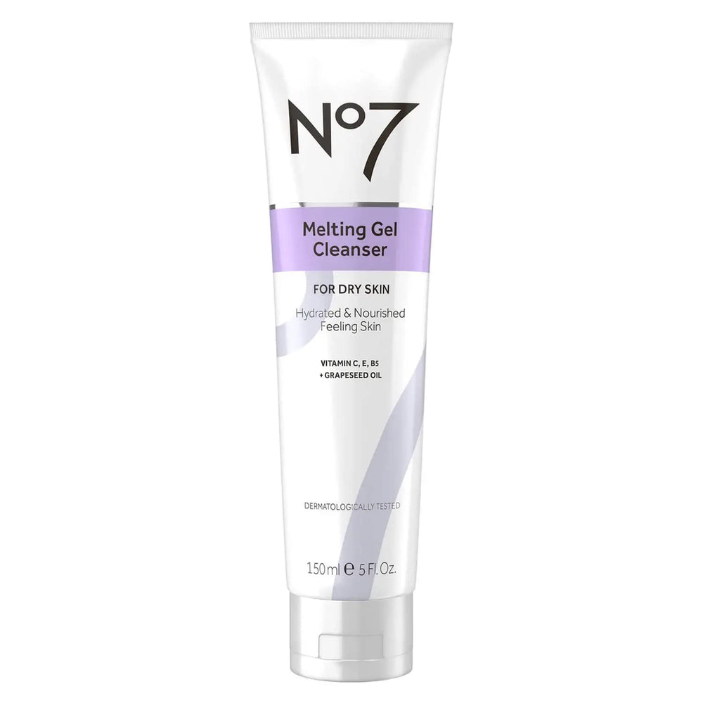 No7 Melting Gel Cleanser bottle with pump for easy makeup removal and hydration.