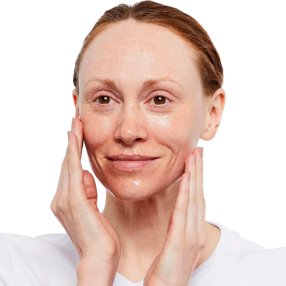 No7 Melting Gel Cleanser in hand during a gentle facial massage for makeup removal.