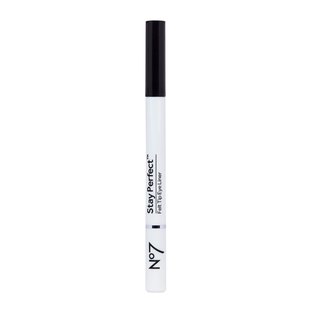 No7 Stay Precise eyeliner bottle with precision tip for a controlled cat-eye look.