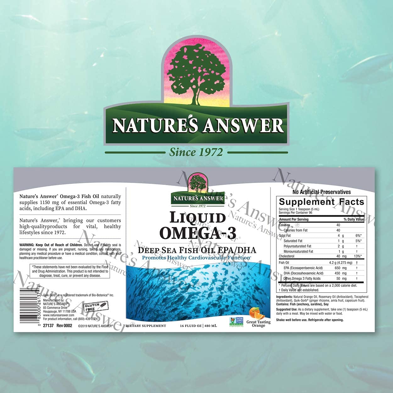 No detectable mercury, heavy metals, PAHs and PCBs certified