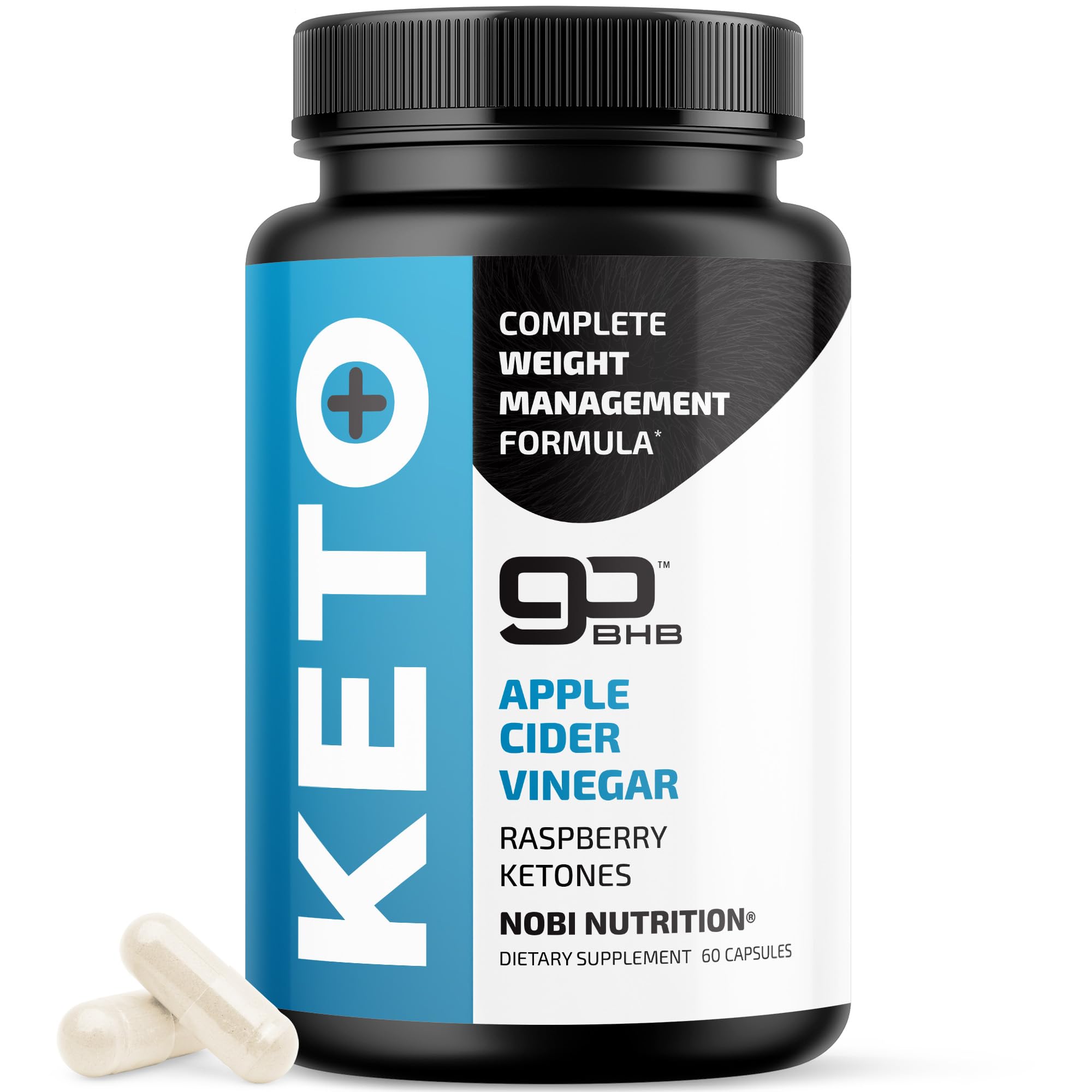 Nobi Nutrition front packaging showing bottle and label benefits