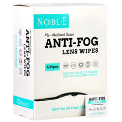 Box of Noble Anti-Fog Wipes - 400 pcs front view