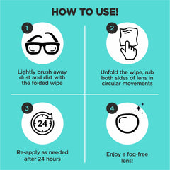 Noble Anti-Fog wipes cleaning camera lens