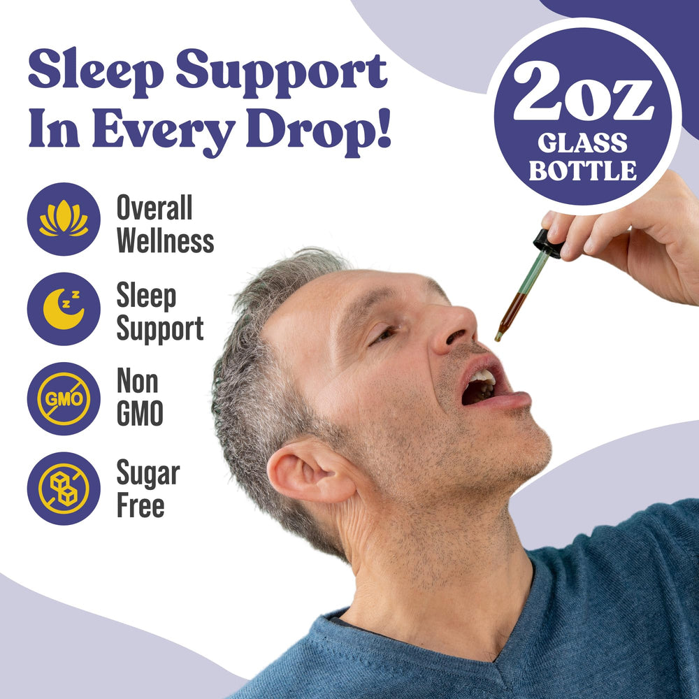 Illustration showing rapid absorption of a liquid sleep aid
