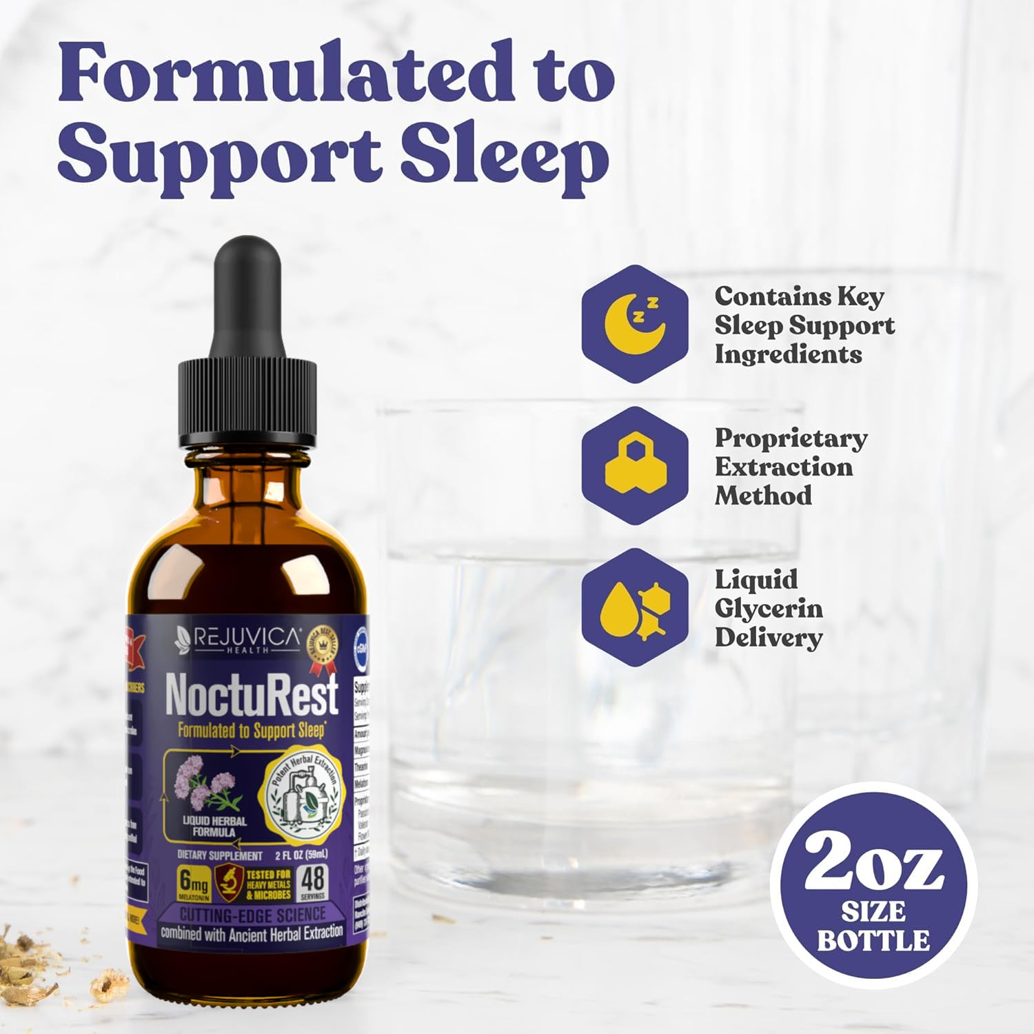 NoctuRest melatonin and L-Theanine components