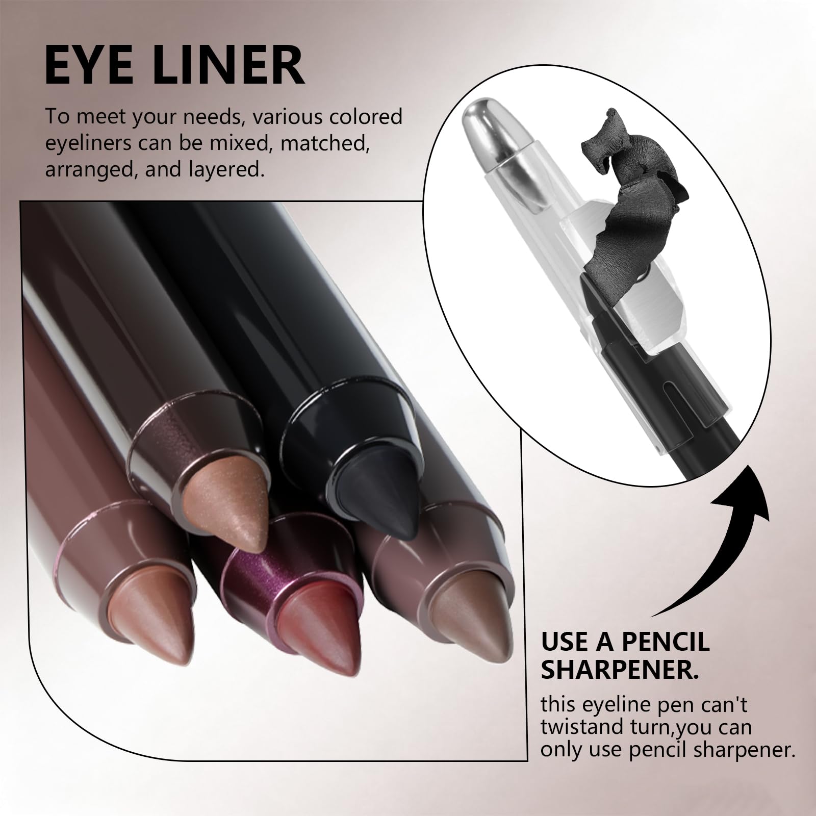 Noerrors eyeliner swatches image highlights color range and inspiration.