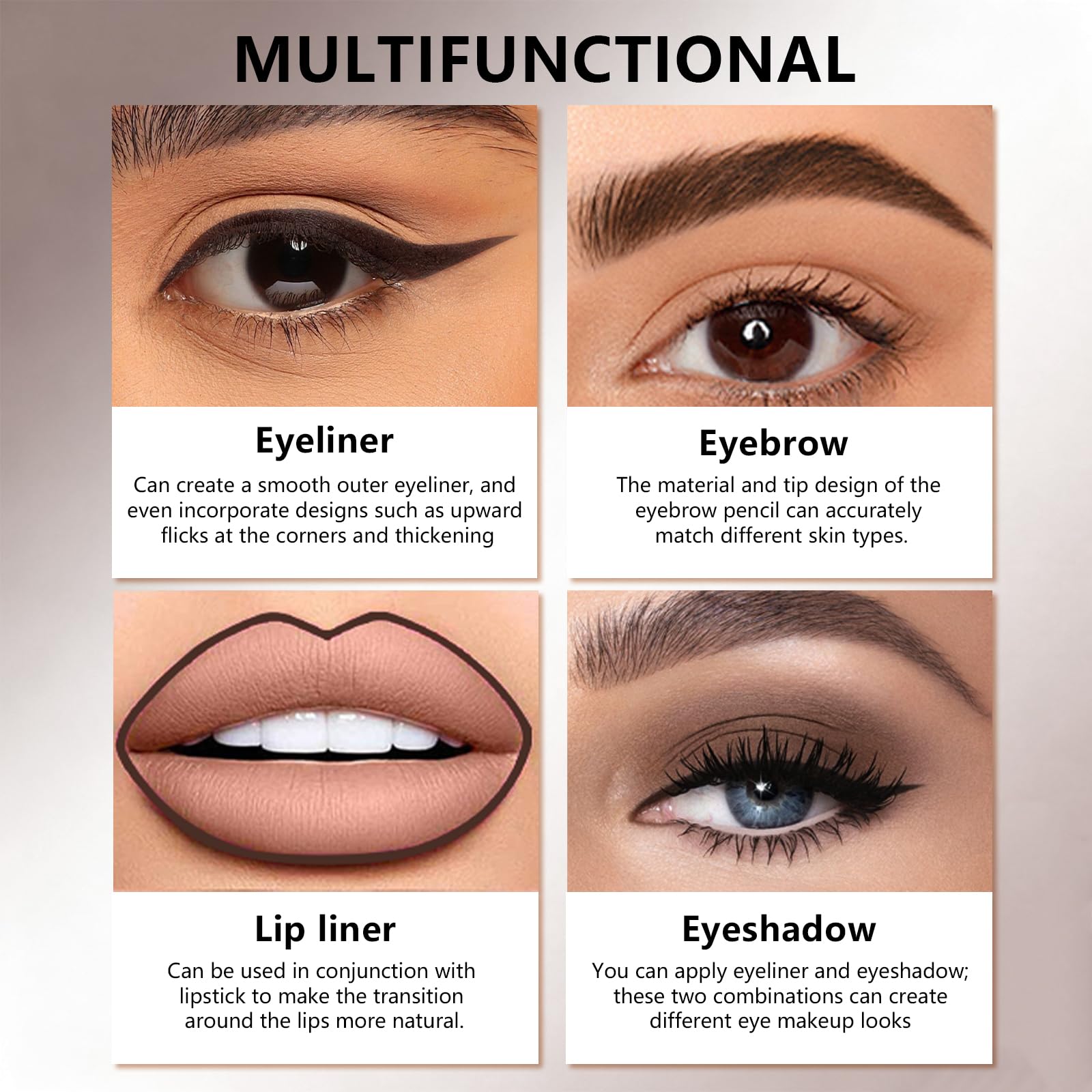 Noerrors coffee brown gel eyeliner pencil delivers rich, soft liner.
