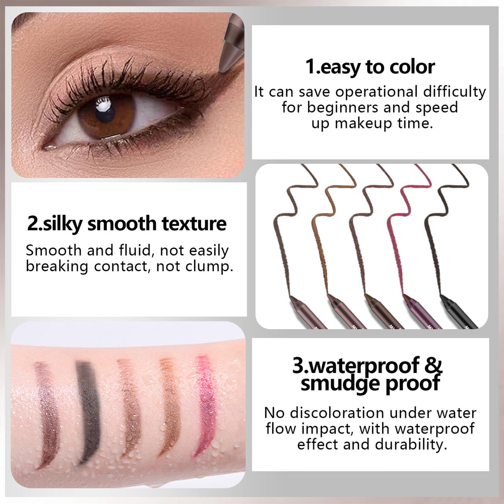Noerrors metallic brown gel eyeliner pencil with subtle shimmer for depth.