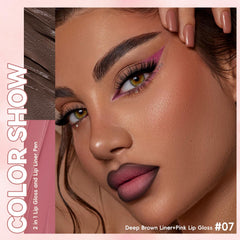Noerrors lip combo pen 2in1-design offers precise shaping and shiny finish in one.