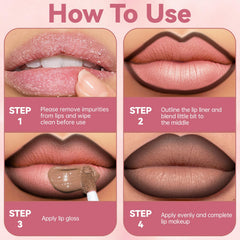 Noerrors lip combo pen portable kit fits in a purse for quick touch-ups.