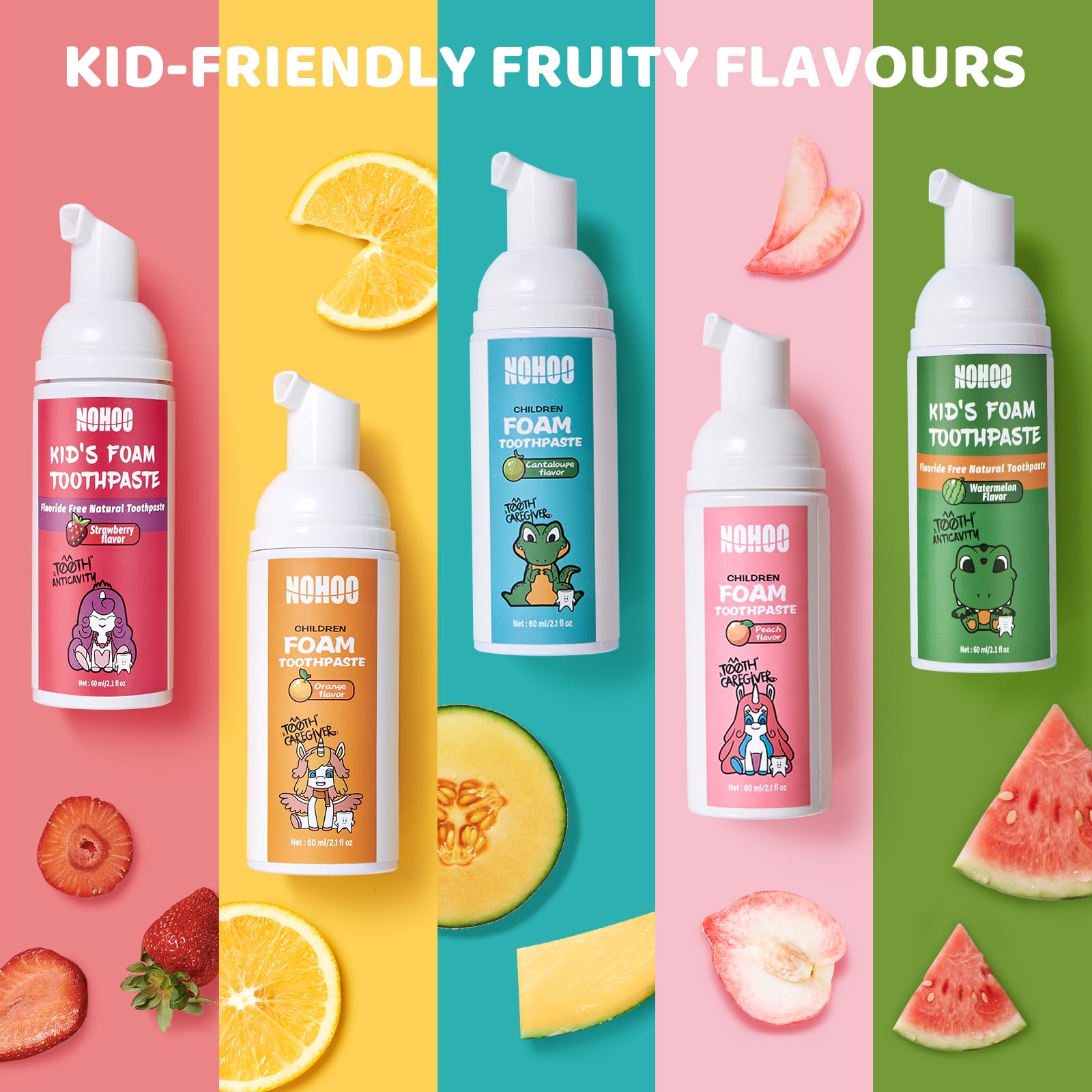 Visualization of toothpaste foam texture for kids