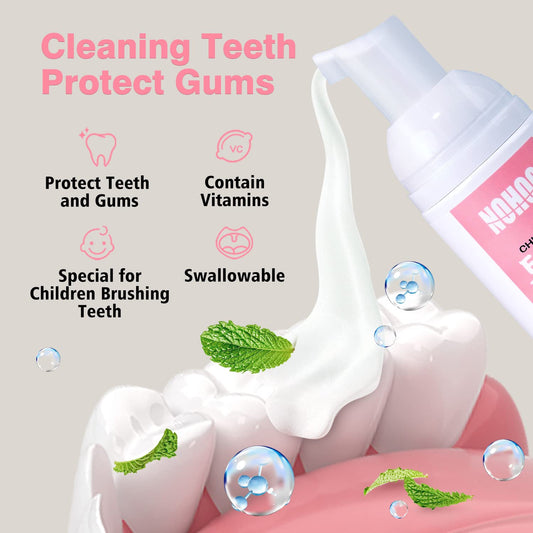 NOHOO kids toothpaste packaging with orange and peach flavours