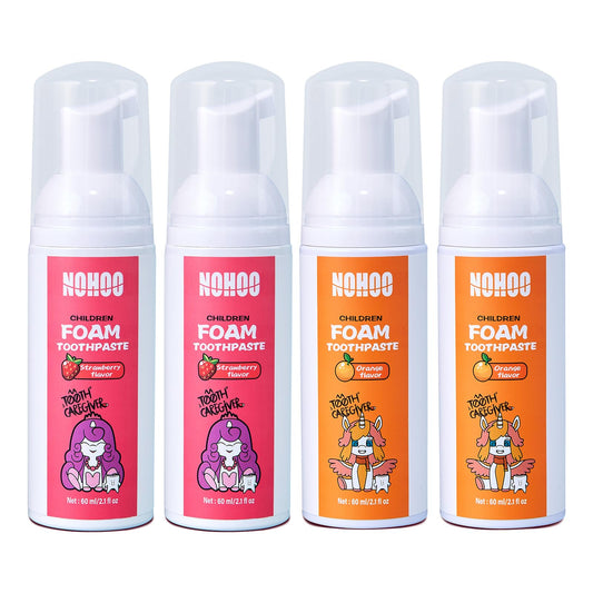 NOHOO kids fluoride-free toothpaste strawberry flavor bottle pump