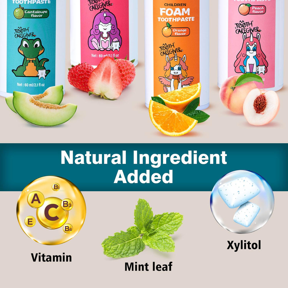 NOHOO Kids Foam Toothpaste bottle beside packaging