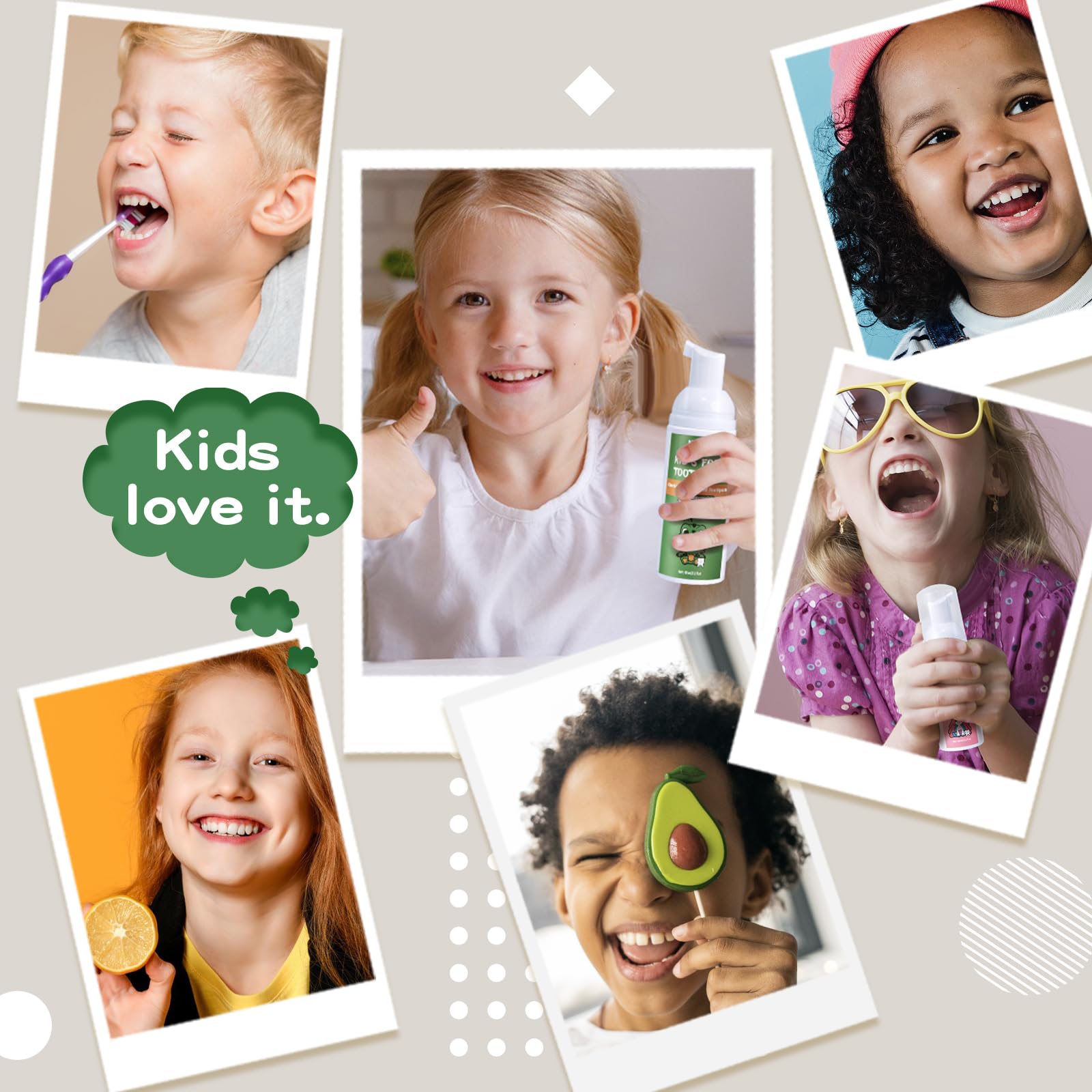 NOHOO 4 count fruit flavored toothpaste pack for kids