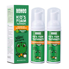Front view of NOHOO fluoride-free watermelon toothpaste for kids