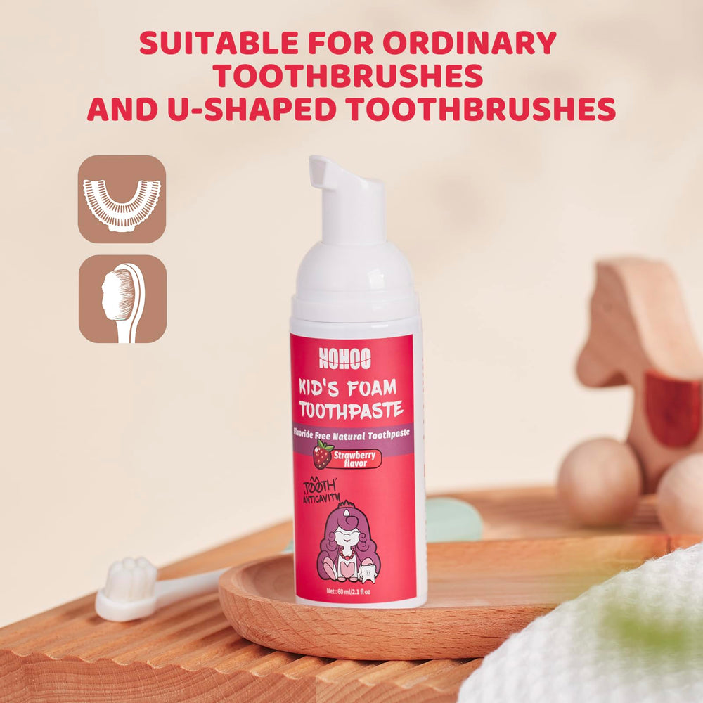 Travel-friendly NOHOO toothpaste pump design (60ml) for kids