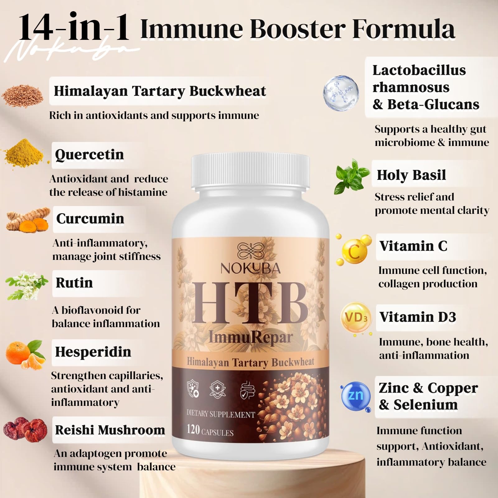 Himalayan Tartary buckwheat grains used in Nokuba Immune Support