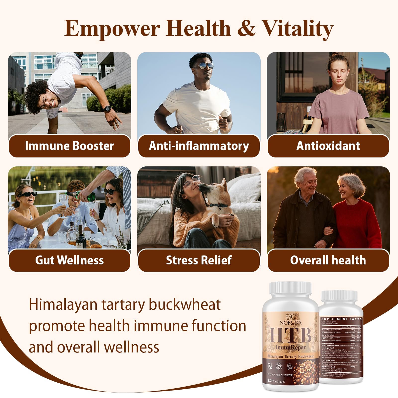 Quercetin-rich buckwheat in Nokuba Immune Support formula