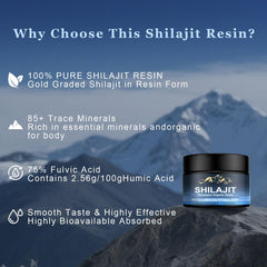 Shilajit resin produced by non-chemical extraction