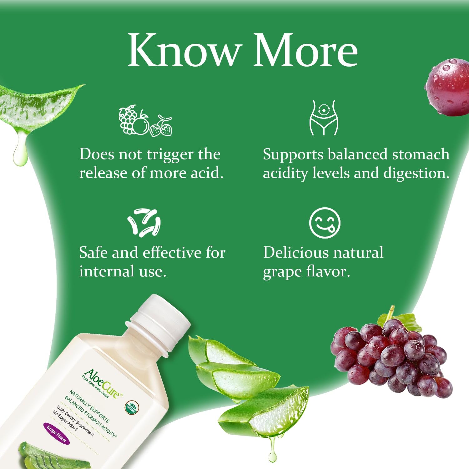 Non-concentrate aloe vera juice bottle