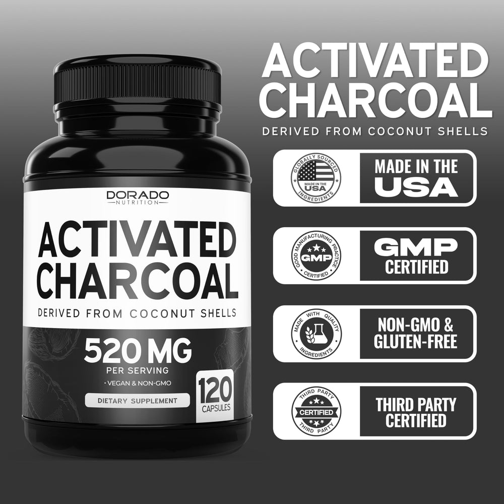 Non-GMO packaging for activated charcoal pills