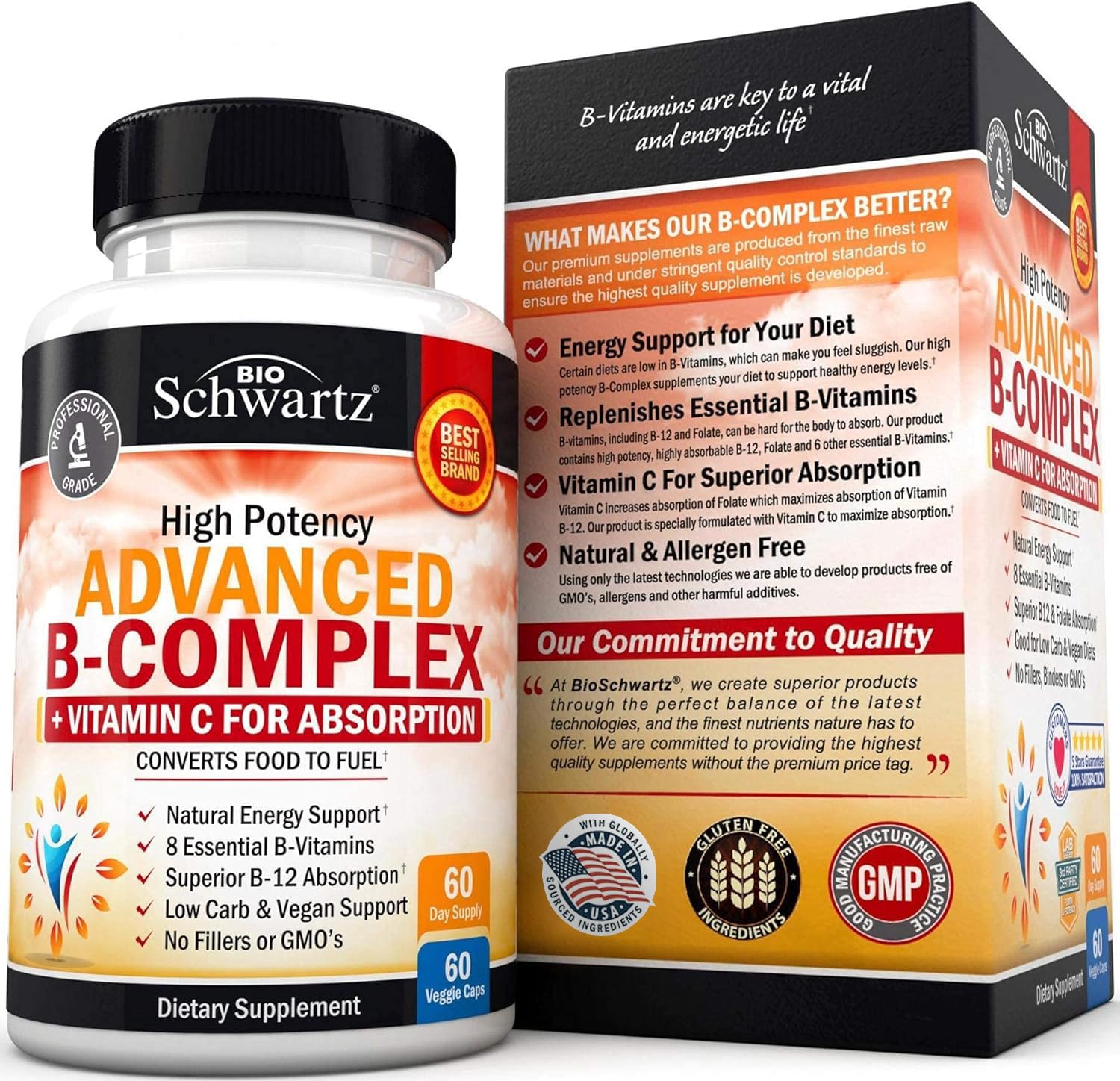 Non-GMO allergen-free labeling on supplement packaging