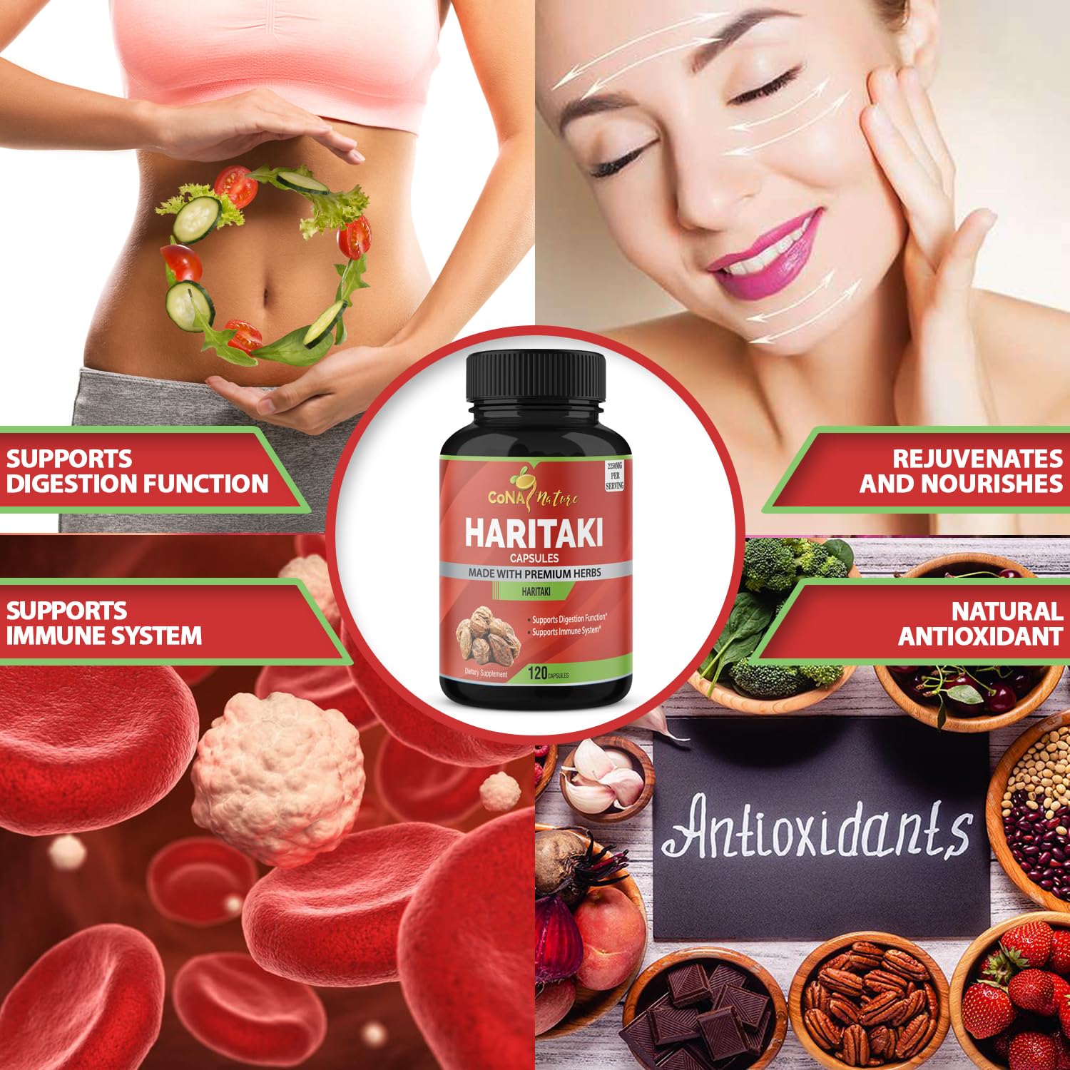 Non-GMO badge for Haritaki capsules
