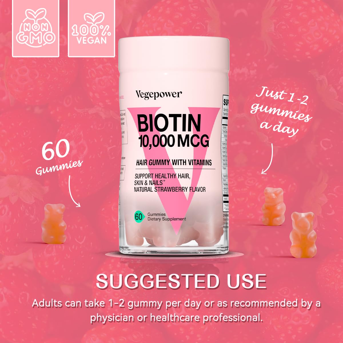 Non-GMO biotin gummies – quality tested