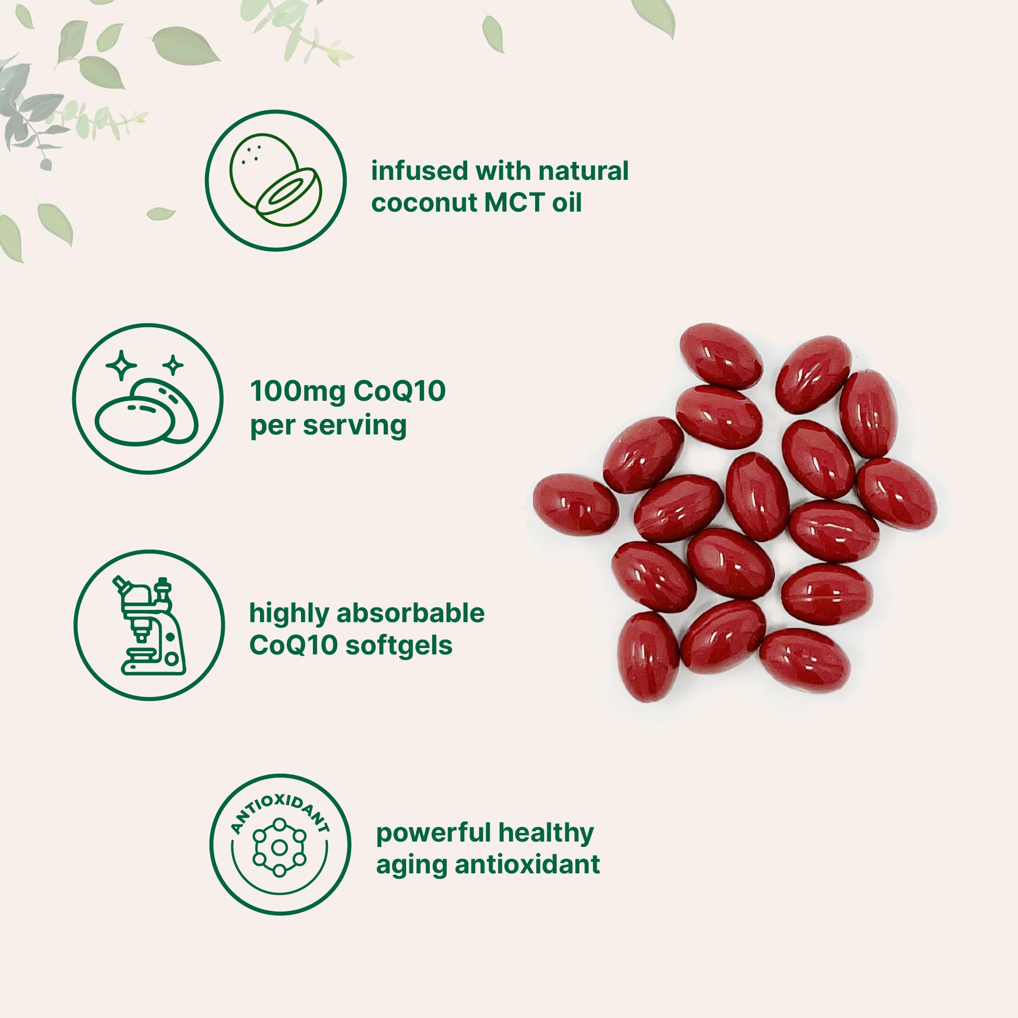 Non-GMO CoQ10 supplement label