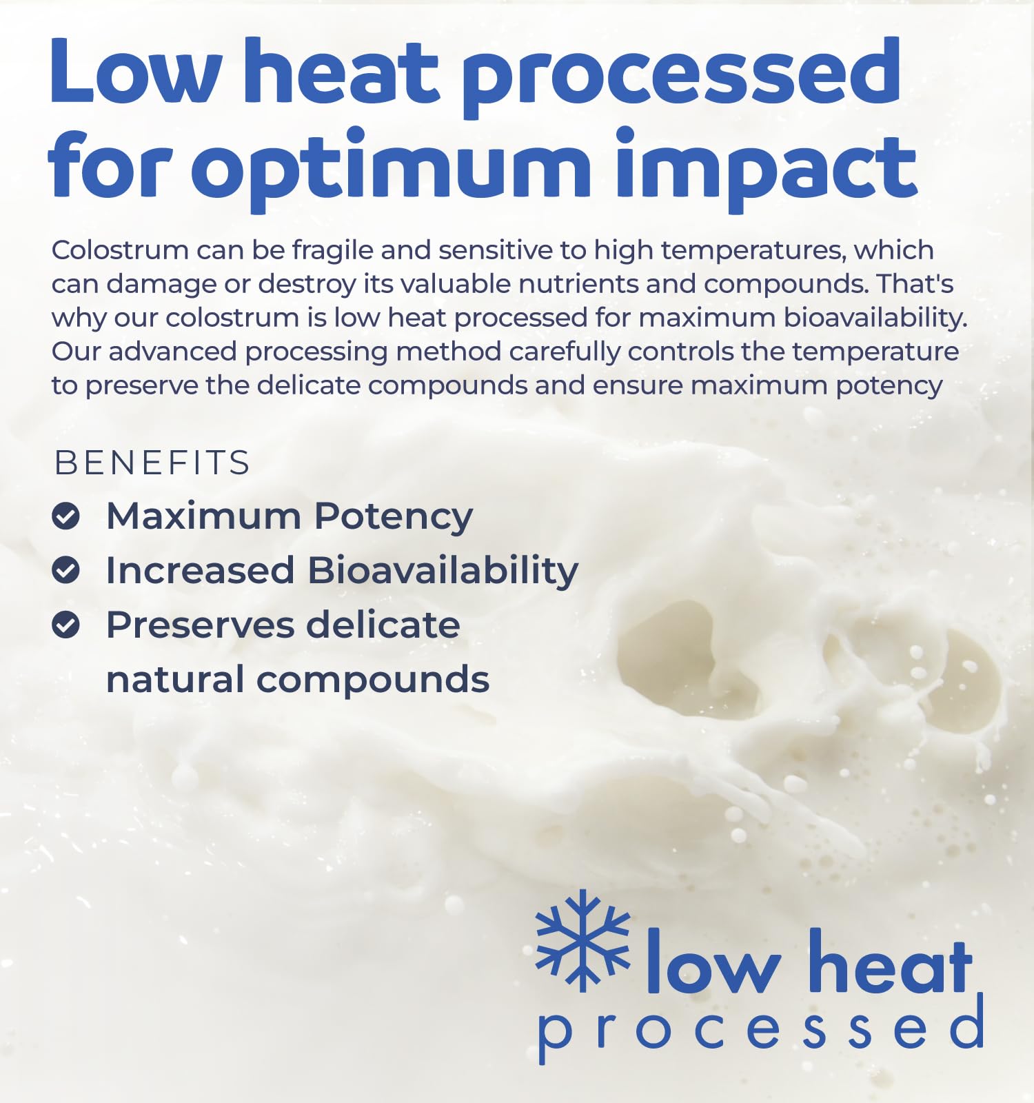 Non-GMO colostrum sourced from first milking