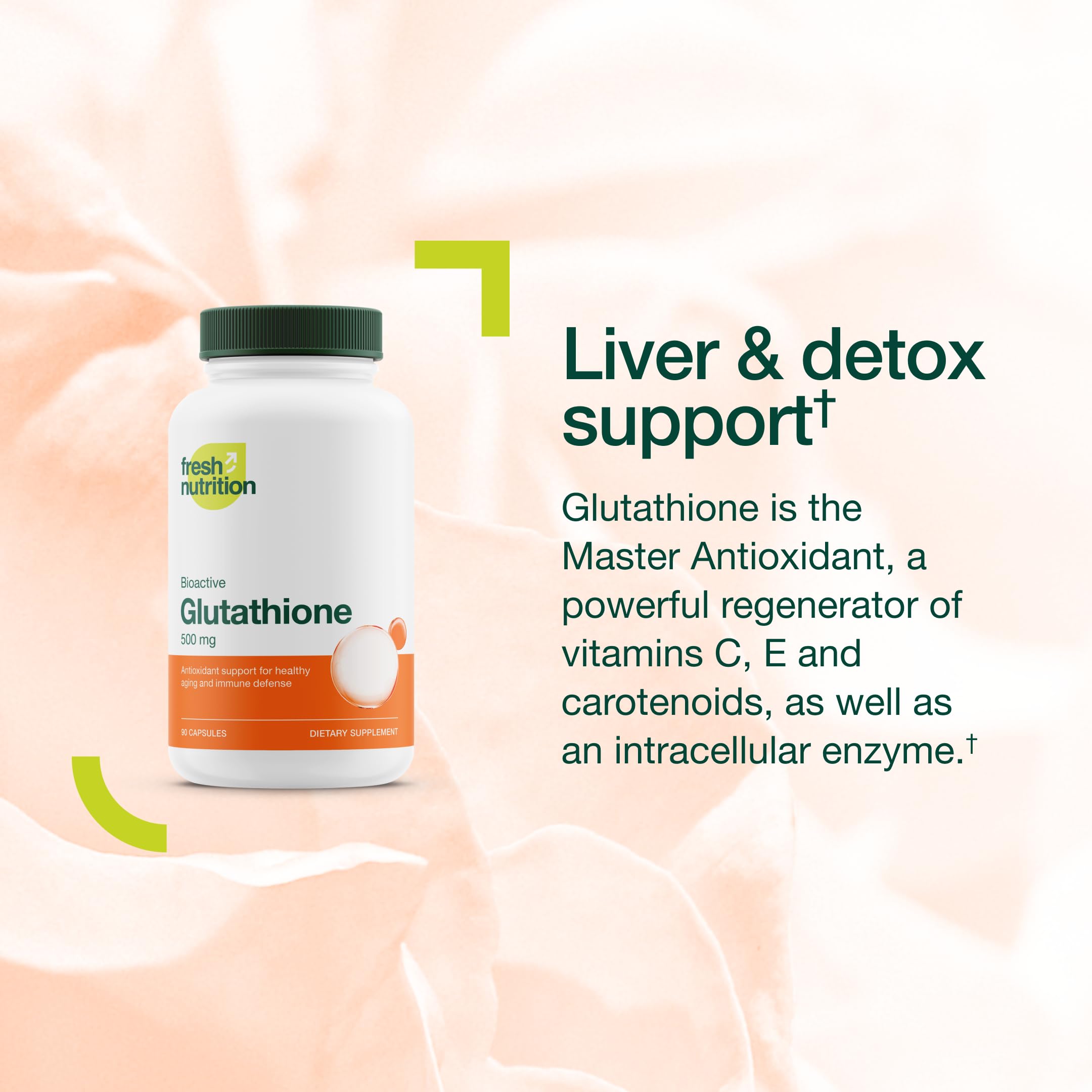 Non-GMO glutathione packaging claim