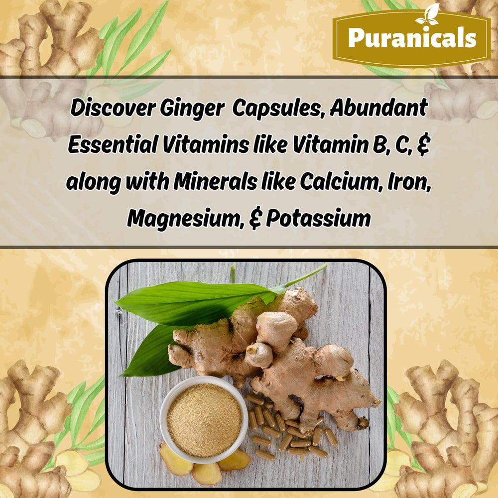 Non-GMO and Gluten-Free Ginger Capsules packaging