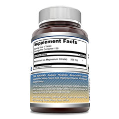 Non-GMO Gluten Free Magnesium Citrate label