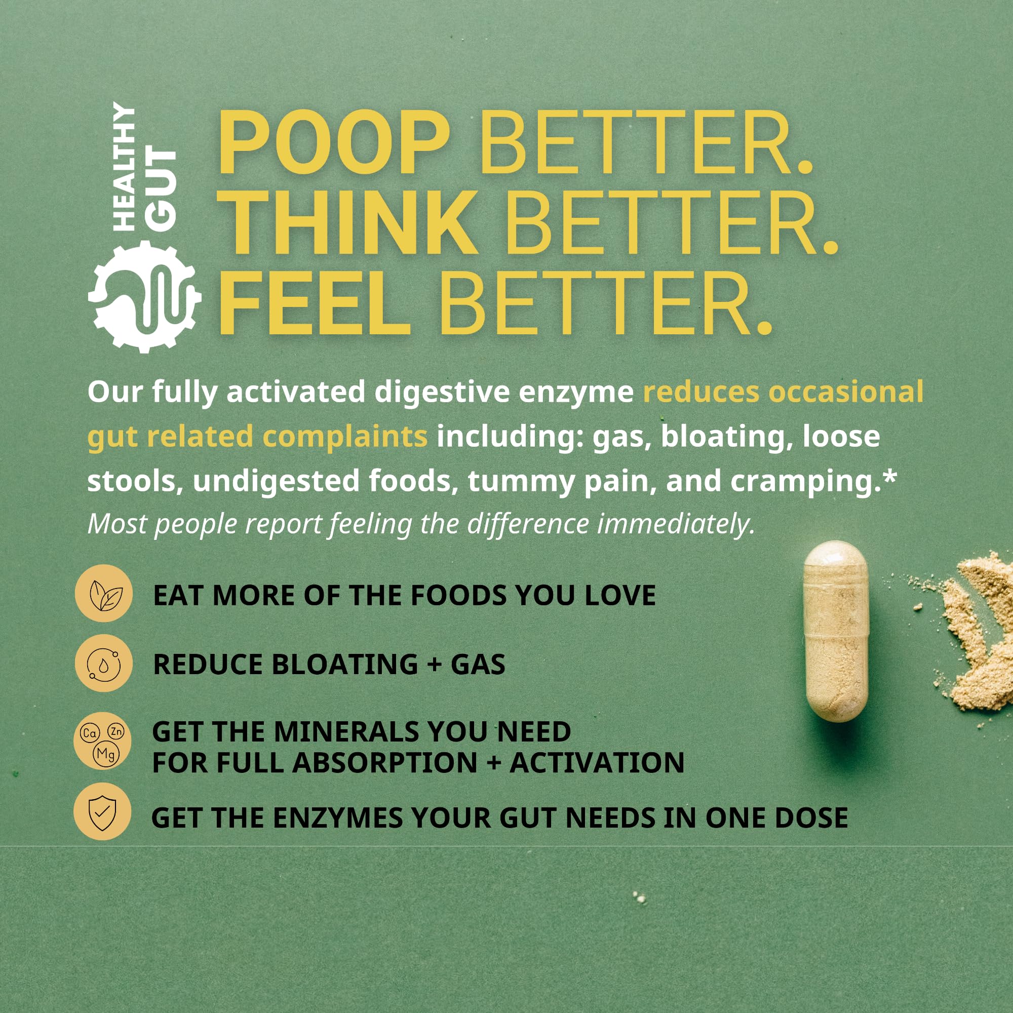 No fillers, Non-GMO, Gluten Free, professional grade