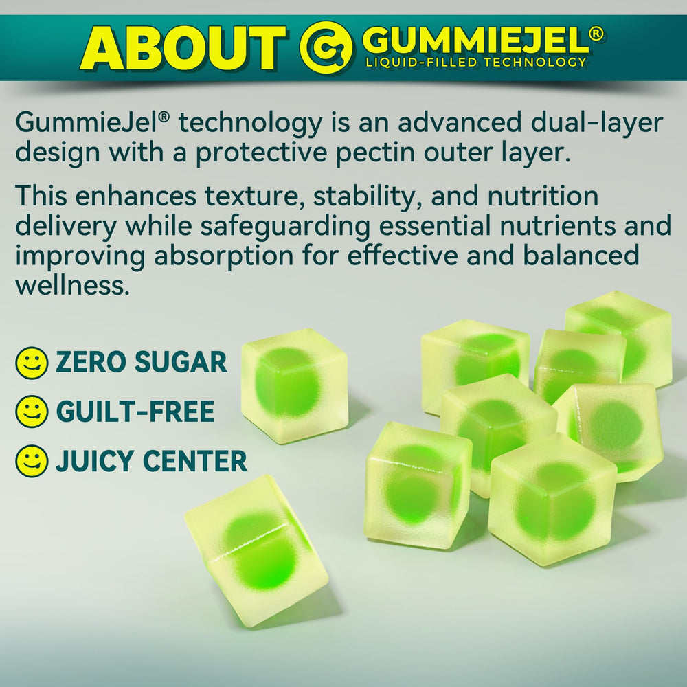 Non-GMO, gluten-free and soy-free omega-3 gummies packaging